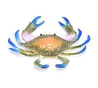 Fdit Modèle éducatif de Crabe en Plastique, Jouet Réaliste D'animal Marin, pour les Amoureux de, Bords Arrondis pour la sécurité, Taille de 17.5cm (PL127-1086 Crabe de couleur (0.072kg))