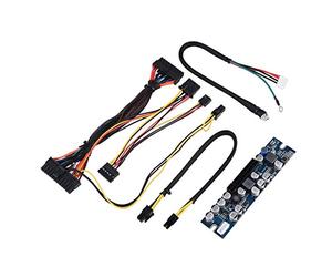 Fdit Module d'alimentation PC Entrée CC 12 V Sortie 300 W, Module d'alimentation PC PSU avec entrée ATX/CC 24 Broches/SATA pour boîtiers décodeurs de Serveur réseau Mini-ITX et 1U