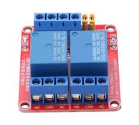 Fdit Module de Relais D'isolement Optocoupleur à 2 Canaux avec des Performances Stables pour un Déclencheur de Haut et de Bas Niveau, adapté à la Domotique Vert/Rouge (5V)