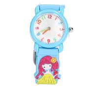 Fdit Montres pour Enfants Montre en Silicone étanche de Dessin animé 3D pour Filles de 3 à 8 Ans, Chiffres Clairs pour Une Lecture Amusante, Jouet éducatif pour de Bonnes Habitudes (Blue)