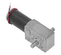 Fdit Moteur à Engrenage DC 12V, Réversible, Double Axe, 60 tr/min, Alliage d'Aluminium, Haute Torsion pour Projets d'Ingénierie