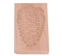 Fdit Moule à Biscuits en Bois, Moule de Cuisson en Bois de Hêtre avec Motif sculpté pour Biscuits, Pain D'épices et Pâtisseries, Outil de Gaufrage Réutilisable pour L'argile (Pomme de pin)