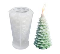 Fdit Moule à Bougie en Silicone en Forme de Sapin de Noël pour Décoration de Gâteaux au Savon, Fournitures de Fabrication de Bougies pour les Festivals (2#)