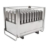 Fdit Moule à Crème Glacée, Sorbetière Faite Maison en Acier Inoxydable 304 avec Couvercle, capacité de Tasse Unique de 75 Ml pour la Fabrication de Crème Glacée au Lait de Fruits