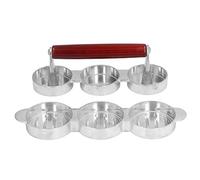 Fdit Moule à Galettes de Presse à Hamburger, Outil de Pressage Efficace pour la Fabrication de Hamburgers avec Construction en Alliage D'aluminium et en Bois de Pin pour Une