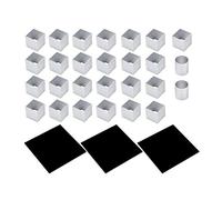 Fdit Moule à Gâteau Cube, Design Rotatif 3D Trois Couches | Alliage D'aluminium et Plaque Acrylique, Argent, pour Plaques de Cuisson, -ondes, Réfrigérateur, Congélateur, pour
