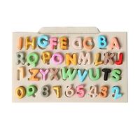 Fdit Moule à Gâteau en Silicone, Moule de Cuisson à Motif de Lettres et de Chiffres de L'alphabet 3D pour la Fabrication de Chocolat, de Desserts, de Fondant, de Bonbons et de Savon