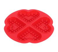 Fdit Moule à Gaufres en Silicone, Moule de Cuisson Flexible de qualité Alimentaire pour Gaufres et Glaçons, Passe au -ondes, au Congélateur, au Lave-vaisselle (-40 à (4 modèles d'amour consécutifs