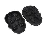 Fdit Moule à Glaçons 3D en Forme de Tête de Mort, Plateau à Glaçons en Silicone à 6 Cavités pour Whisky, Cocktails et Boissons, avec un Design de qualité Alimentaire à Dégagement