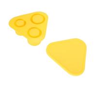 Fdit Moule à Glaçons Cylindrique avec Couvercle Facile à Détacher, Bac à Glaçons Creux en Silicone 3 Pièces, Bac à Empilable pour Tasses et Verres à Cocktail (YELLOW)