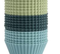 Fdit Moule à Muffins de Couleur Morandi à Texture Douce, Retrait Facile 15 G pour Cupcakes, Gelée, Tasse à Muffins en Silicone Précise, Scène Applicable, Amateurs de Pâtisserie à Domicile (24PCS)