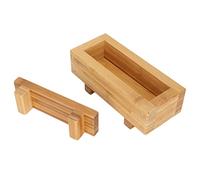 Fdit Moule à Sushi en Bois de Bambou, Boîte de Moule à Riz à Sushi, Portable sans Odeur pour la Fabrication de Rouleaux de Gâteaux à avec un Design Lisse et Durable