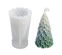 Fdit Moule de Bougie en Silicone D'arbre de Noël, Fournitures de Fabrication de Bougies Flexibles, Moules de Bricolage de qualité Alimentaire avec des Détails Fins, pour la Décoration (4#)