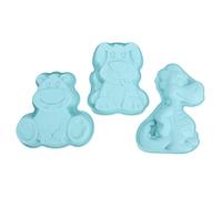 Fdit Moule de Cuisson en Silicone de Dessin animé, Moule à Gâteau Antiadhésif en Forme de Dinosaure Hippopotame, Outil de Cuisson de Pâtisserie pour la Décoration de Desserts (GREEN)