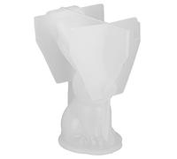 Fdit Moule en Silicone 3D en Forme de Lapin avec Longues Oreilles en Résine Animale pour Bricolage, Gâteau, Chocolat, Bonbons, Cire de Savon avec Matériau Transparent Réutilisable