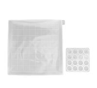 Fdit Moules D'échecs Jeu de Dames Goutte de Colle Échiquier Pièces D'échecs Couronne Miroir Ensemble Transparent Silicone 2 Pcs Résine époxy Translucide Moulage Coulée