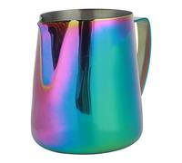Fdit Mousseur à Lait en Acier Inoxydable, Tasse à Mousser, Pichet à Mousser avec Poignée Ergonomique et Bec Lisse pour la Préparation du café au Lait (400ml)
