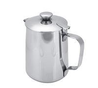 Fdit Mug Tasse à Café en Acier Inoxydable Lait Pichet Pichet avec Couvercle pour café Latte Art pour Bureau de Cuisine 600mL