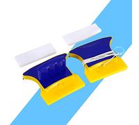 Fdit Nettoyant pour Vitres Magnétique, Aimants Puissants Double Face pour un Nettoyage Facile, avec 2 Tampons de Nettoyage Supplémentaires, pour Fenêtres, Aquariums, Miroirs et