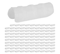 Fdit Nouveau PC ABS Le Cadre de Gaz à Effet de Serre du Tube de Film avec Jardine Corrosion 100 Pièces Sunshade Net Klem, Noir (22 Blanc)