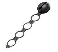 Fdit Organisateur de Cordon D'appareil en Silicone 12 Pièces, Attaches de Câble Adhésives Polyvalentes pour Appareils de Cuisine et Décoration de Guirlande de Noël (Black)
