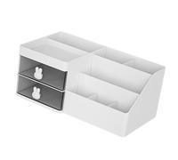 Fdit Organisateur de Cosmétiques, Boîte de Rangement de Maquillage Multi-compartiments de Grande capacité avec Tiroirs Coulissants, pour Rouges à Lèvres, Bijoux, Pinceaux de Maquillage (WHITE)