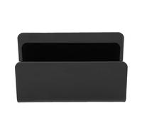 Fdit Organisateur de Courrier en Acrylique, Support D'enveloppe Autoportant avec Bords Arrondis pour le Stockage de Cartes de Visite en Papier Lettre sur Comptoir de Bureau (BLACK)