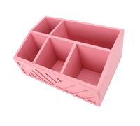 Fdit Organisateur de Rangement pour Sachets de thé en Bois avec Séparateurs, Plateau Polyvalent pour Dosettes de café et Tasses en Papier, Design Minimaliste pour Comptoir de Cuisine (PINK)