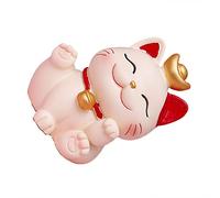 Fdit Ornement de Chat Porte-Bonheur, Statue de Chat de Fortune en Résine Synthétique avec Ventre potelé pour la Décoration de la Maison et du Bureau, Cadeau de Richesse Feng Shui (SJ0001 1)