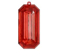 Fdit Ornement de Noël en Pierres Précieuses, Décoration d'arbre de Noël en Acrylique étincelant avec Véritable Effet de Pierres Précieuses, Décoration de Vacances Légère et (Rectangulaire Rouge L)