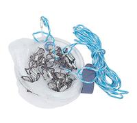 Fdit Outil de Filet de Pêche au Filet, Portable Léger avec Une Bague en Alliage en Aluminium Robuste Corde à Main épaisse pour Les Accessoires de Pêche en Eau Salée d'eau Douce (2,4 m)