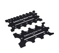 Fdit Outil de Mesure des Yeux de sécurité pour Poupée en Acrylique, 2 Pièces, Règle de Mesure des Yeux en Acrylique, Ensemble de Mesure des Yeux de sécurité Portable pour Bricolage,