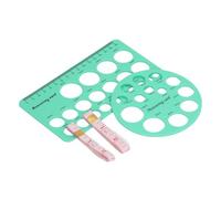 Fdit Outil de Mesure Précis de Bride de Règle de Mamelon pour Tire-lait, Matériau en Silicone Souple, Mesures Rapides, adapté aux Nouvelles Mères, 2 Ensembles (GREEN)