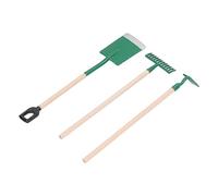 Fdit Outils à Main de Jardin Miniatures, Râteau de Maison de Poupée en Bois en Alliage Simple pour la Décoration DIY, Modèle de Pelle Zen à L'échelle 1:12 pour Chambre de Fille (#11)