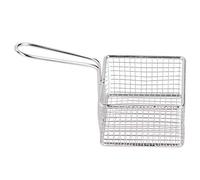 Fdit Panier à Friture en Acier Inoxydable, Poignée Longue pour une Utilisation Sûre et Confortable, Fils Plus épais pour une capacité de Charge Accrue, Traitement électrolytique pour