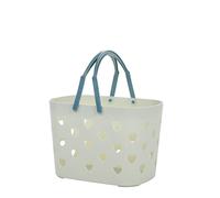 Fdit Panier de Douche Portable, Fourre-tout de Rangement de Douche en Plastique de Grande capacité avec Bords Lisses et Poignée, pour L'organisation des Articles de Toilette de Salle (GREEN)