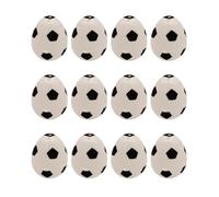 Fdit Paquet de 12 œufs de Pâques de Football, à Remplir en Plastique (12 | Les Coquilles Creuses à Fermeture Rapide Contiennent des Prix, Trou Supérieur pour la Ficelle, Réutilisables pour la Chasse