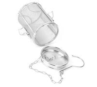 Fdit Passoire à Boule de thé en Acier Inoxydable avec Panier en Maille, Infuseur Multifonctionnel pour thé en Feuilles et Assaisonnements de Cuisine pour Casseroles et Poêles (8x10cm)