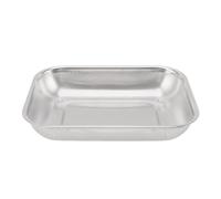 Fdit Passoire en Acier Inoxydable, Panier Passoire Rectangulaire avec Trous de Vidange pour Laver les Légumes, les Fruits et le Riz, Outil de Vidange de Cuisine Durable (S)