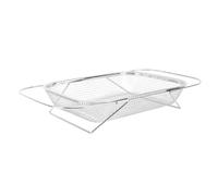 Fdit Passoire sur L'évier, Panier Passoire Extensible en Acier Inoxydable avec Maille Fine, Outil D'égouttage de Cuisine pour Pâtes, Légumes et Séchage de la Vaisselle (SILVER)