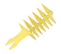 Fdit Peigne à Cheveux Rétro en Plastique, Large, Double Rangée de Dents, Dents Larges, ABS, Or, Portable, Léger