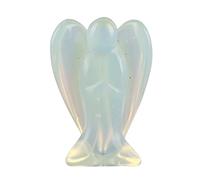 Fdit Pendentif en Cristal en Forme D'Ange, Ange Gardien en Pierre Naturelle fabriqué à la Main 50 Mm pour la Méditation à énergie Positive, Cadeau de tranquillité D'esprit (41.00)