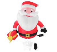 Fdit Père Noël Gonflable de 1,8 M, Décoration de Noël Extérieure avec Lumière LED IP44, Cour étanche Gonflable pour Jardin, Décoration de Fête de Vacances (Prise UE 220-240V)