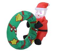 Fdit Père Noël Gonflable de 105 Cm, Décoration de Noël Gonflable avec Lumières LED, Décoration Extérieure avec Ventouses, Cour étanche, Gonflable pour Exposition de Vacances (Prise UE 220-240V)