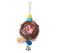 Fdit Perroquet Oiseaux Jouets Oiseau à la Main Suspendus Jouets Rotin Boule Perroquet Mastication Jouets Perroquet Cage Jouet pour Ara Perruche