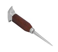 Fdit Pic à Glace, Pic à Glace en Acier Inoxydable avec Manche en Bois pour, Restaurants KTV, Tête Conique en Acier raffiné pour une de en Douceur (Fourche à à tête conique simple style)