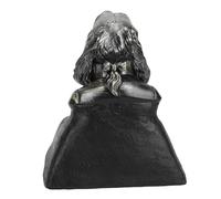 Fdit Pierre Tombale Commémorative de Chien, Marqueur de Tombe personnalisé en Résine pour Animaux de Compagnie, Sculpture d'animal, Statue de Chien pour Décoration Extérieure de