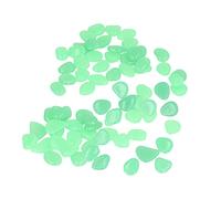 Fdit Pierres Lumineuses Brillantes pour Patio de Jardin Sombre, Galets Fluorescents EDC Extérieurs, 100 Pierres Lumineuses (Bleu verdâtre)