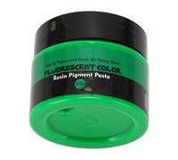 Fdit Pigment de Résine époxy Colorant de Résine Liquide Colorant de 50g Couleur Fluorescente Haute Saturation Fort Pouvoir de Coloration pour L'artisanat D'art en Moules à (vert fluorescent)