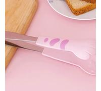 Fdit Pince de Cuisine, Petite Pince à Nourriture en Acier Inoxydable Patte de Chat avec Poignée Antidérapante pour Salade Barbecue Légumes, Usage Domestique (M 25,5 cm/10,04 pouces de diamètre))